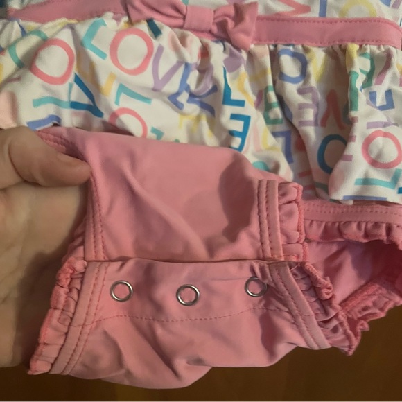 Ruffle Butts Size 3t Long Sleeve Rash Guard Swimsuit One Piece - Picture 4 of 5